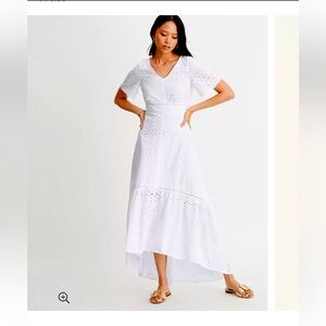 ANN TAYLOR EYELET MAXI DRESS NWT!!